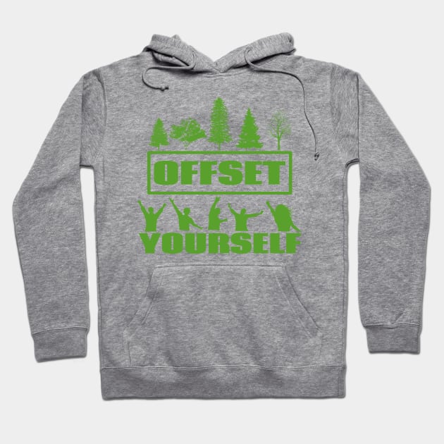 Offset Yourself Climate Change Hoodie by mailboxdisco